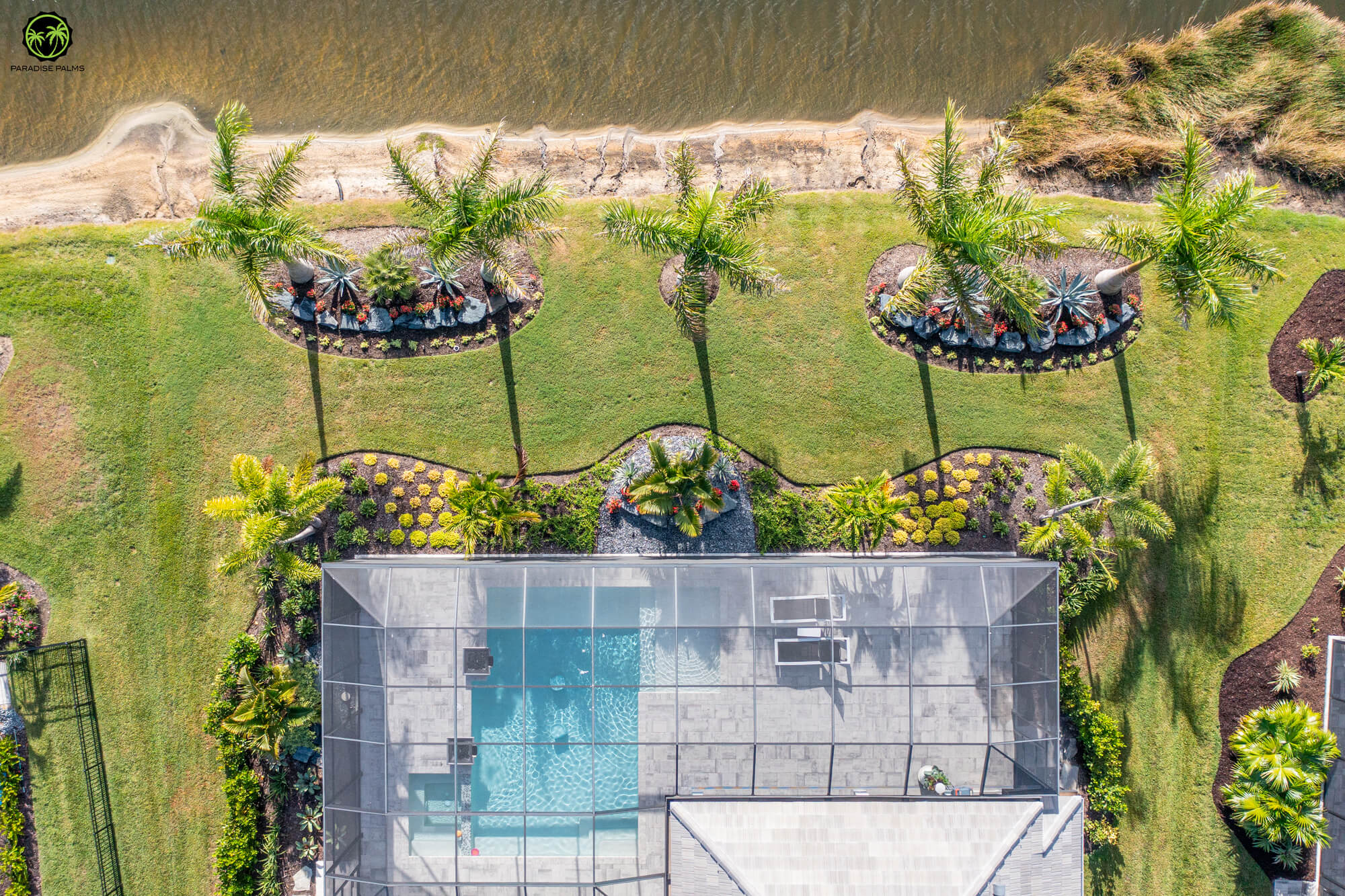 Sarosota Florida landscape design Aerial